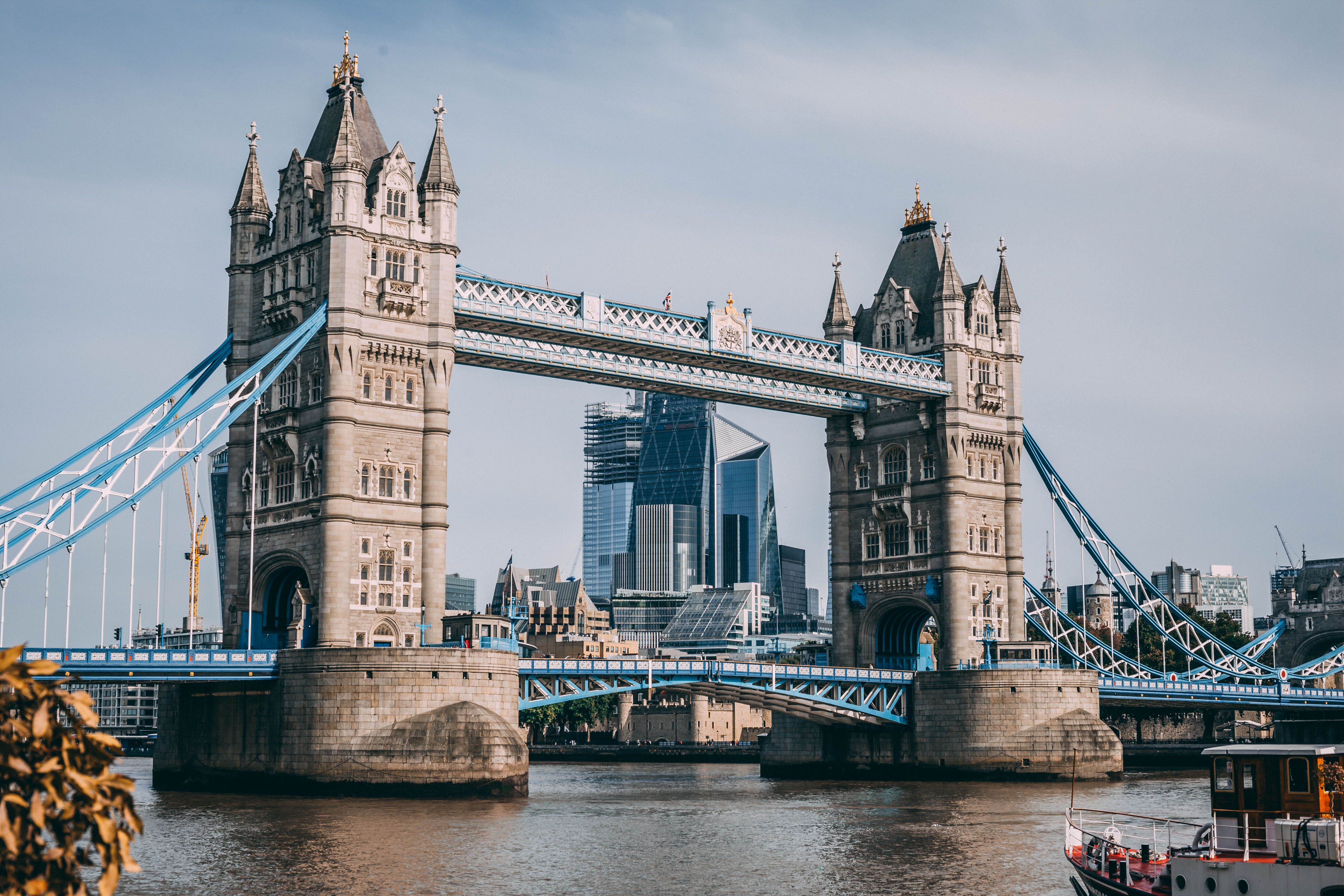 Tower Bridge is found near the famous Tower of London.