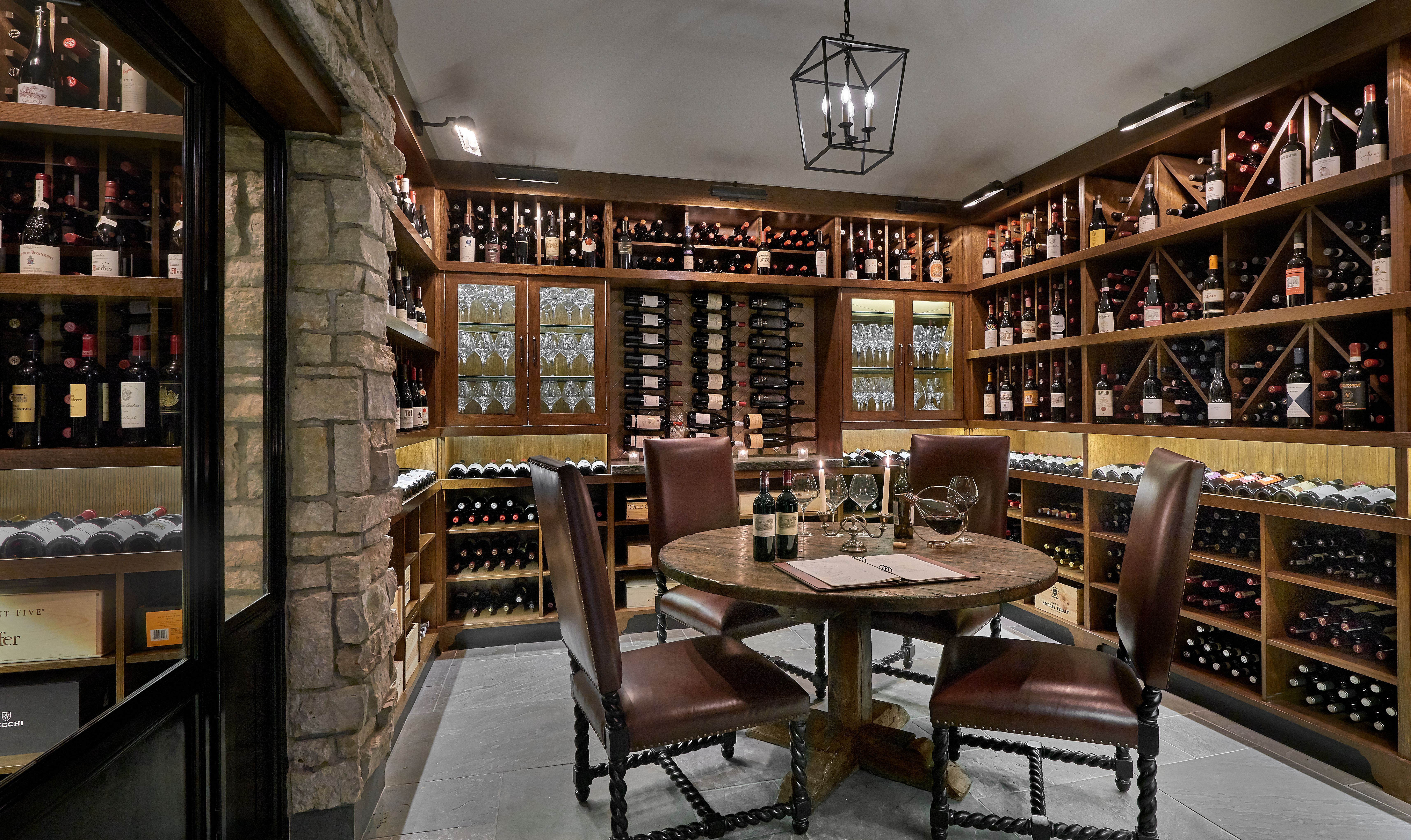 Private wine cellar at Deer Path Inn