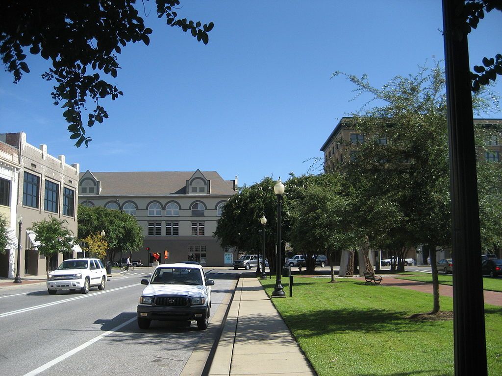 Palafox Avenue, downtown Pensacola, Florida.