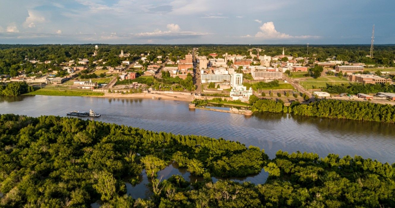 Downtown Vicksburg near the Yazoo Diversion Canal, Mississippi