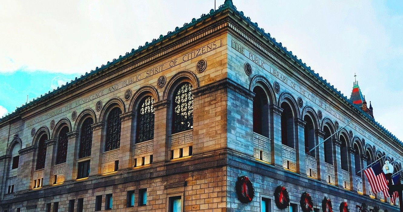 Exterior of the Boston Public Library, Massachusetts