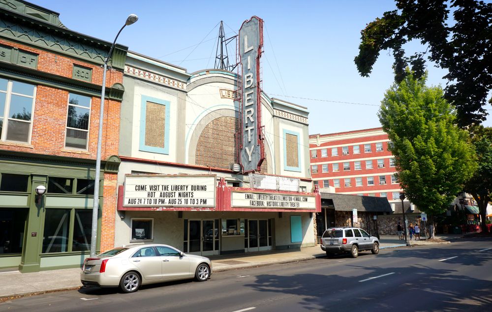 Historic Liberty Theater in downtown Lewiston, Idaho