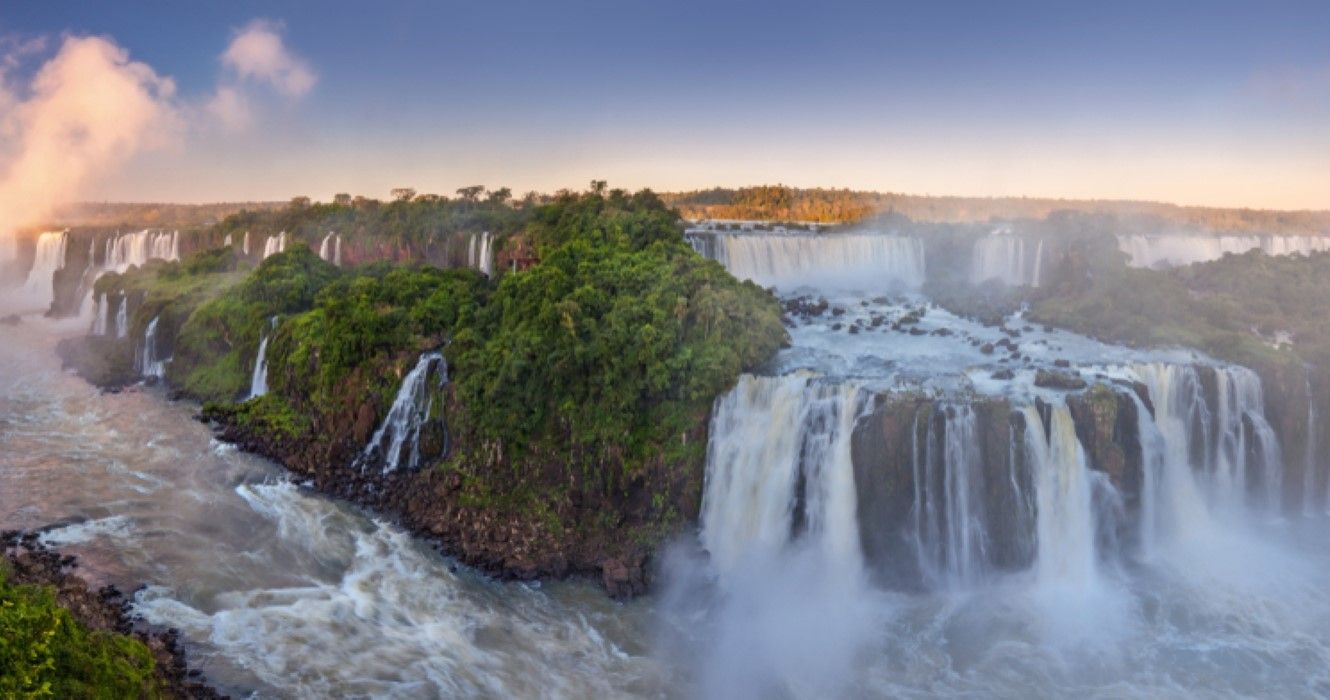 Iguazu falls landscape, Argentina and Brazil, South America