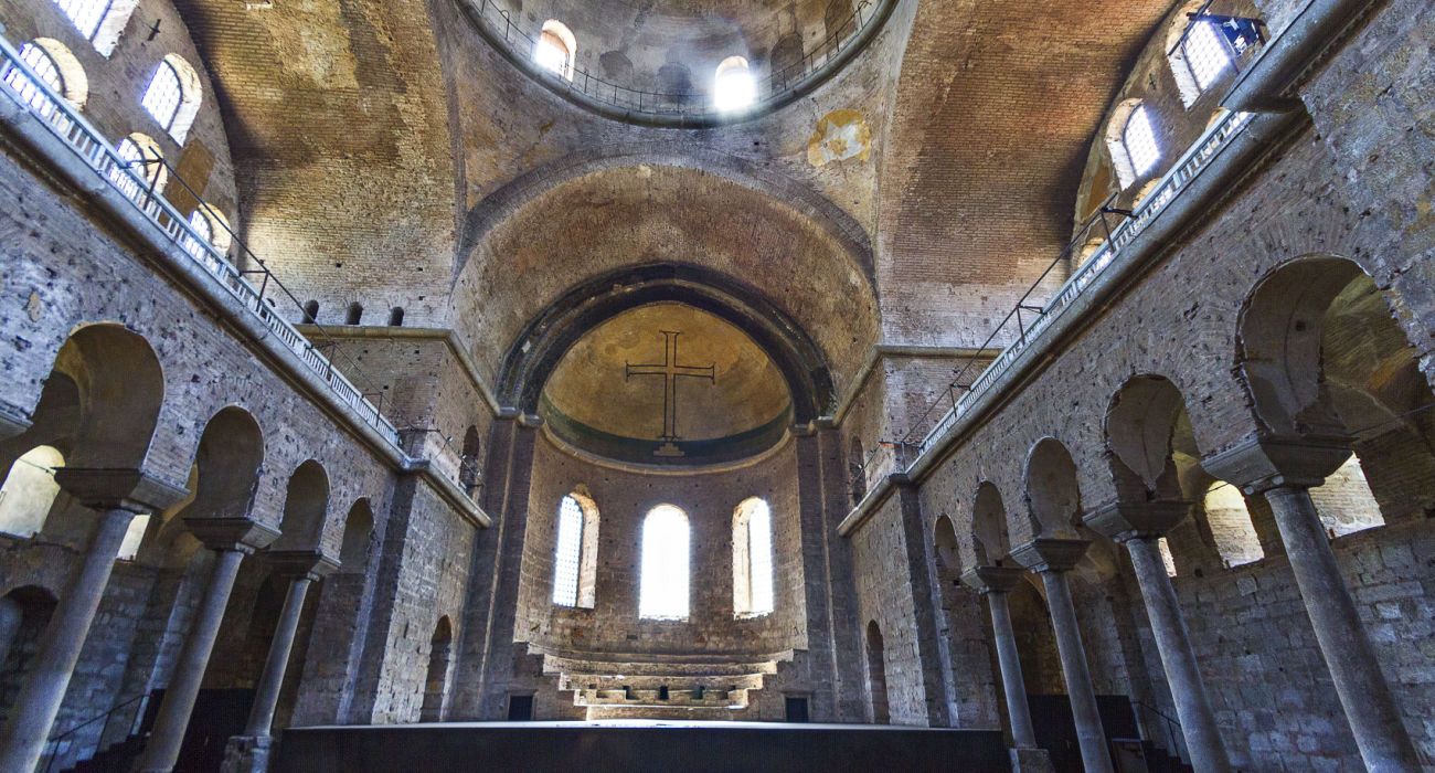 Interior of the Byzantine Church of Hagia Irene