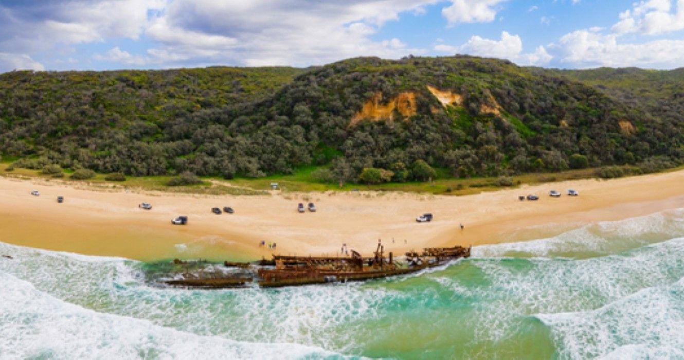 Maheno shipwreck on Fraser Island, Queensland, Australia