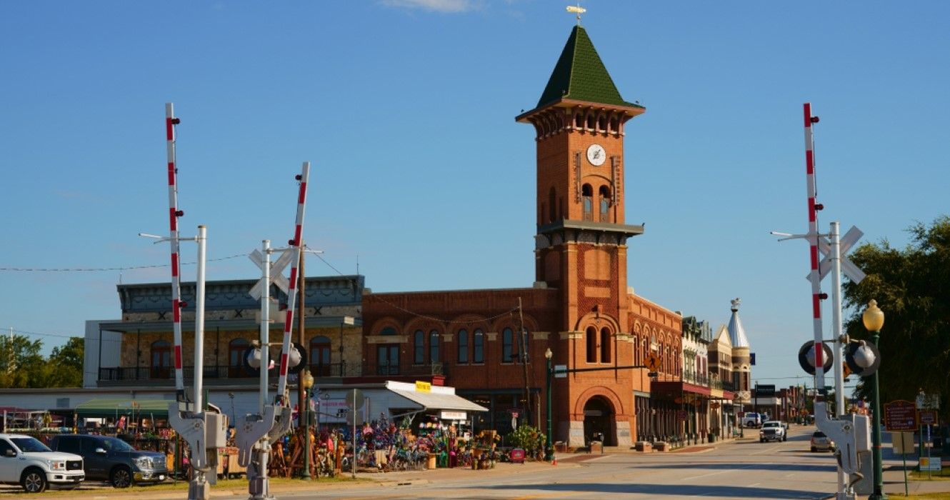 Main Street in historic downtown Grapevine, Texas