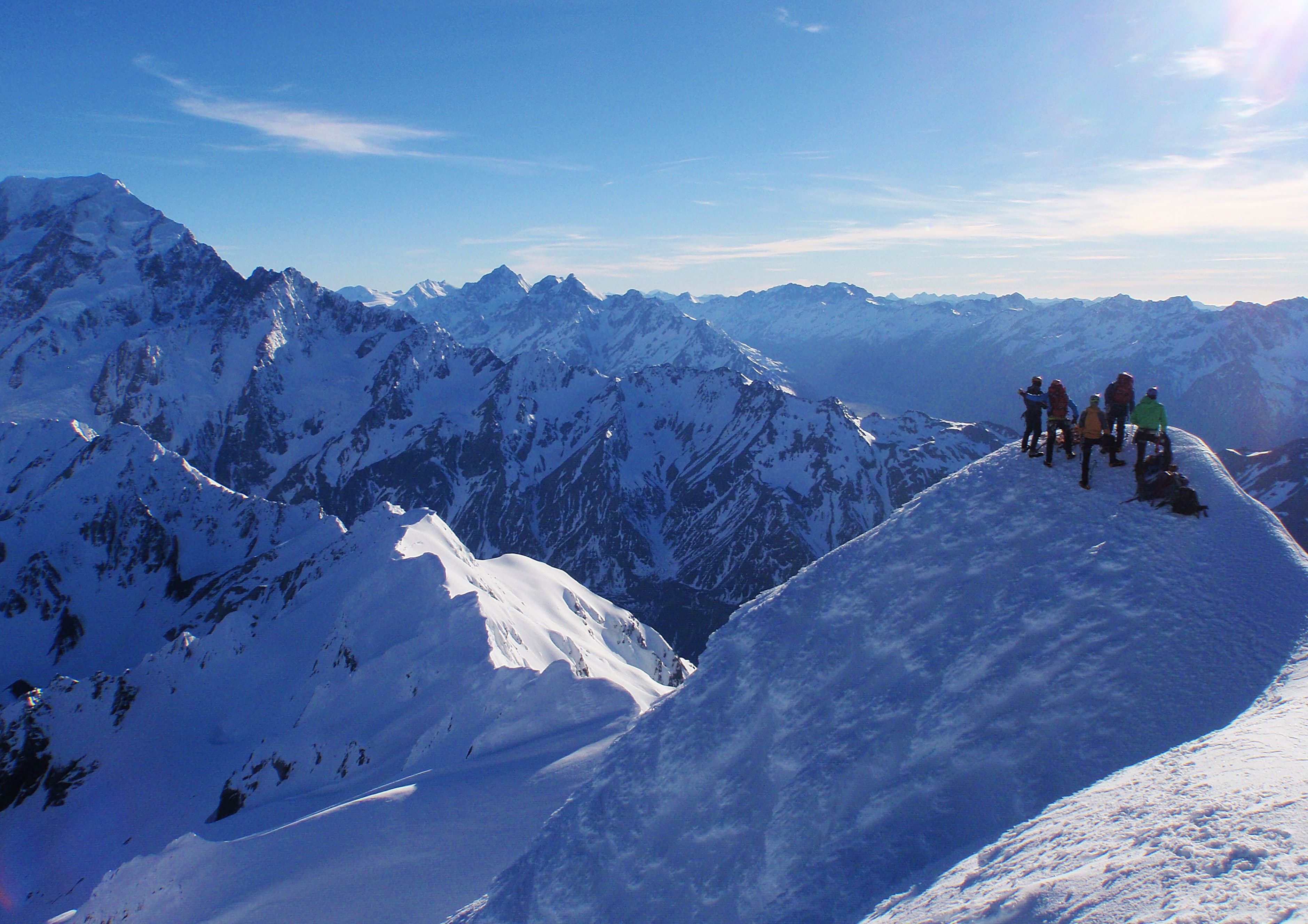 Mountaineers Up Mount Cook