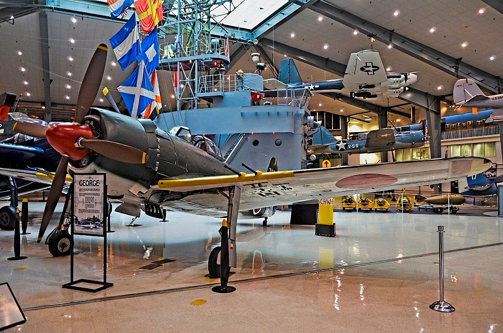 An aircraft display at the National Naval Aviation Museum