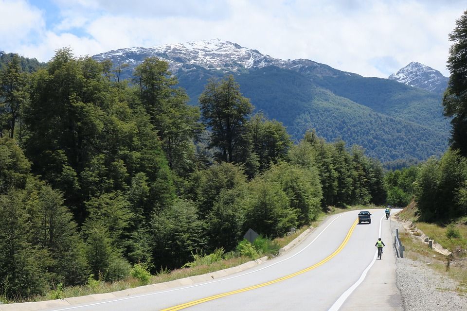 A Man Bikes In Argentina