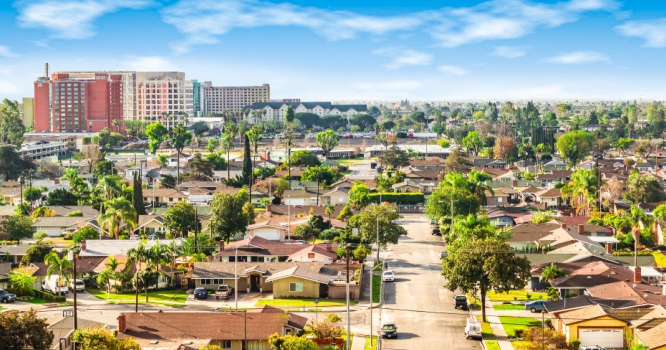 Neighborhood in Anaheim, Orange County, California
