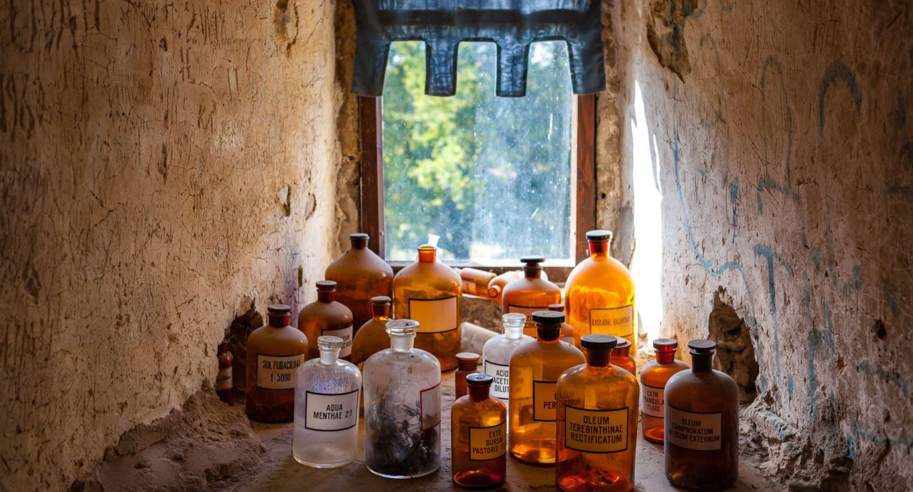 Old medicinal bottles