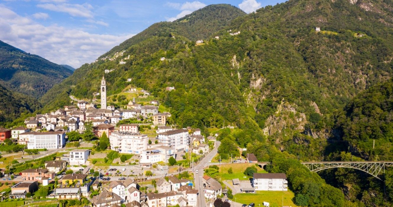 Old town Intragna in Switzerland