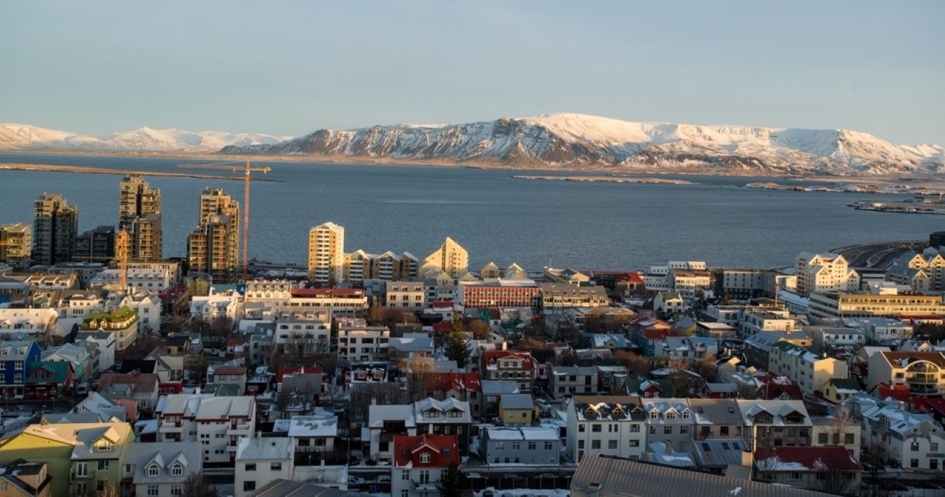 Reykjavik in Iceland in January