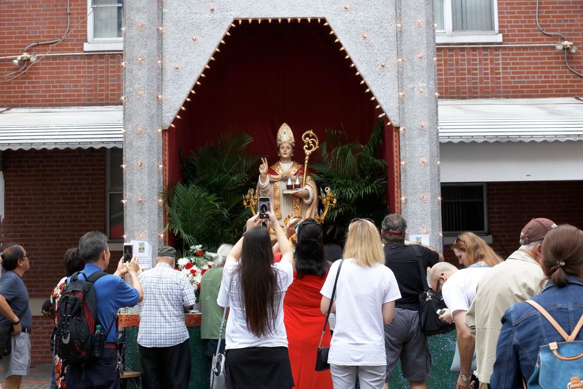 San Gennaro Festival with statue