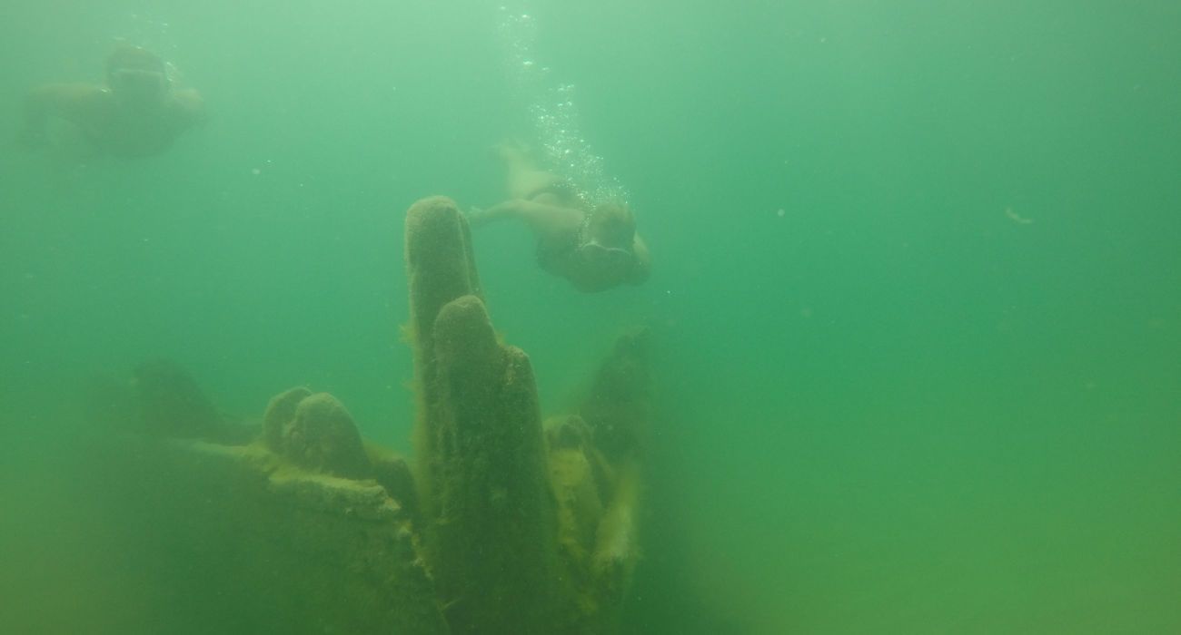 Shipwreck underwater view