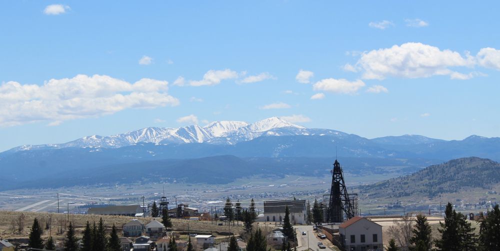 The highlands of Butte Montana overlooking the richest hill on earth