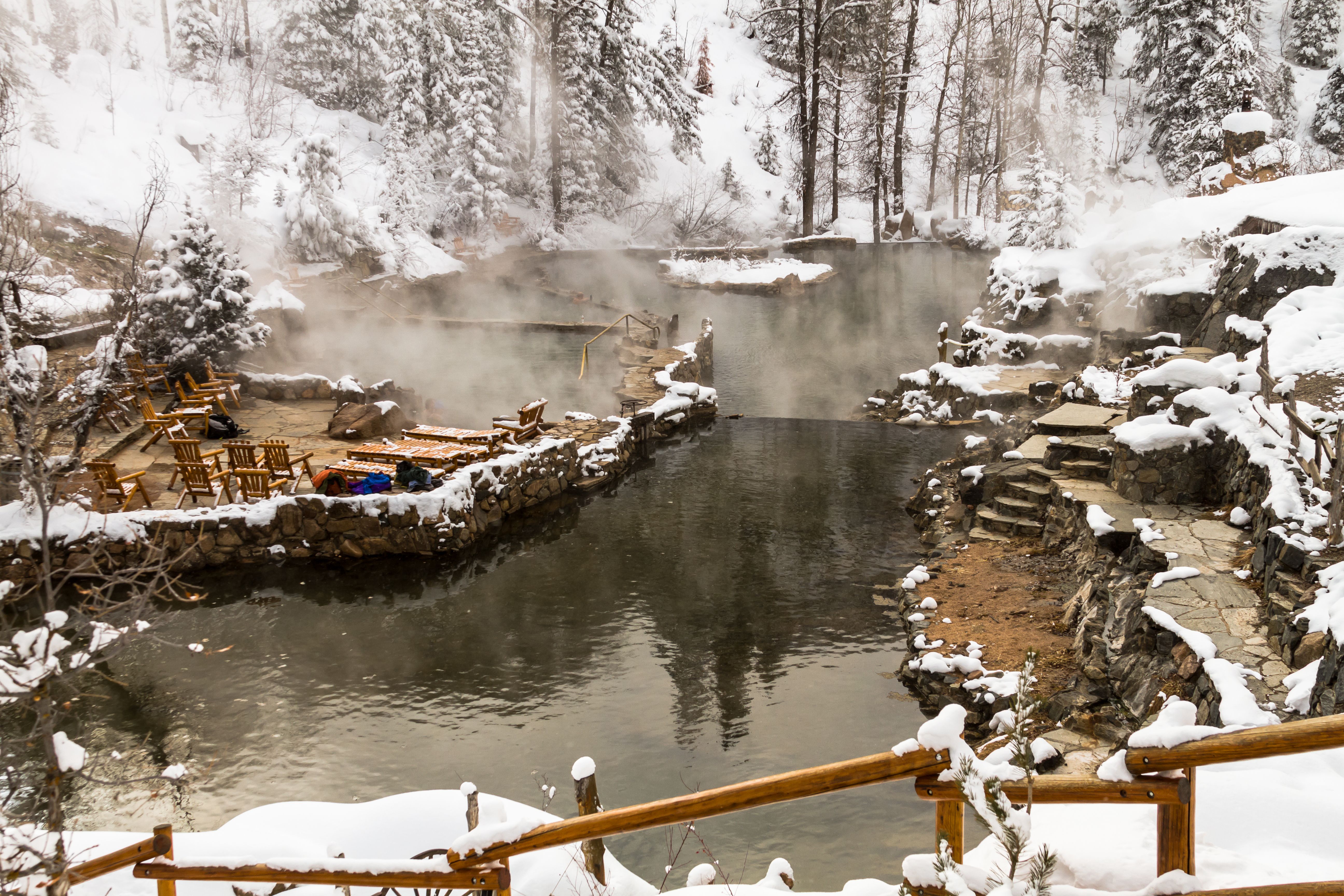 Natural hot springs, Steamboat Springs, Colorado