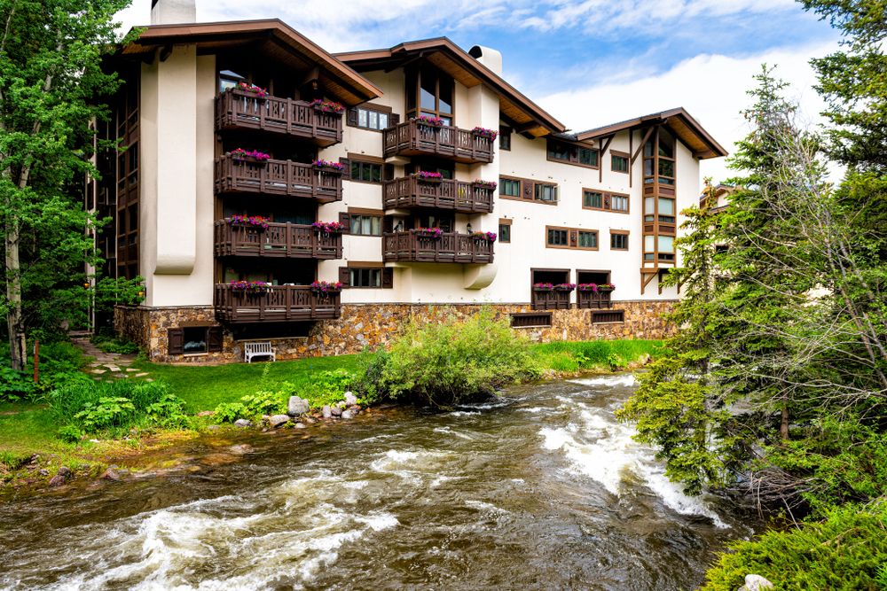 Vail Swiss style resort town apartments