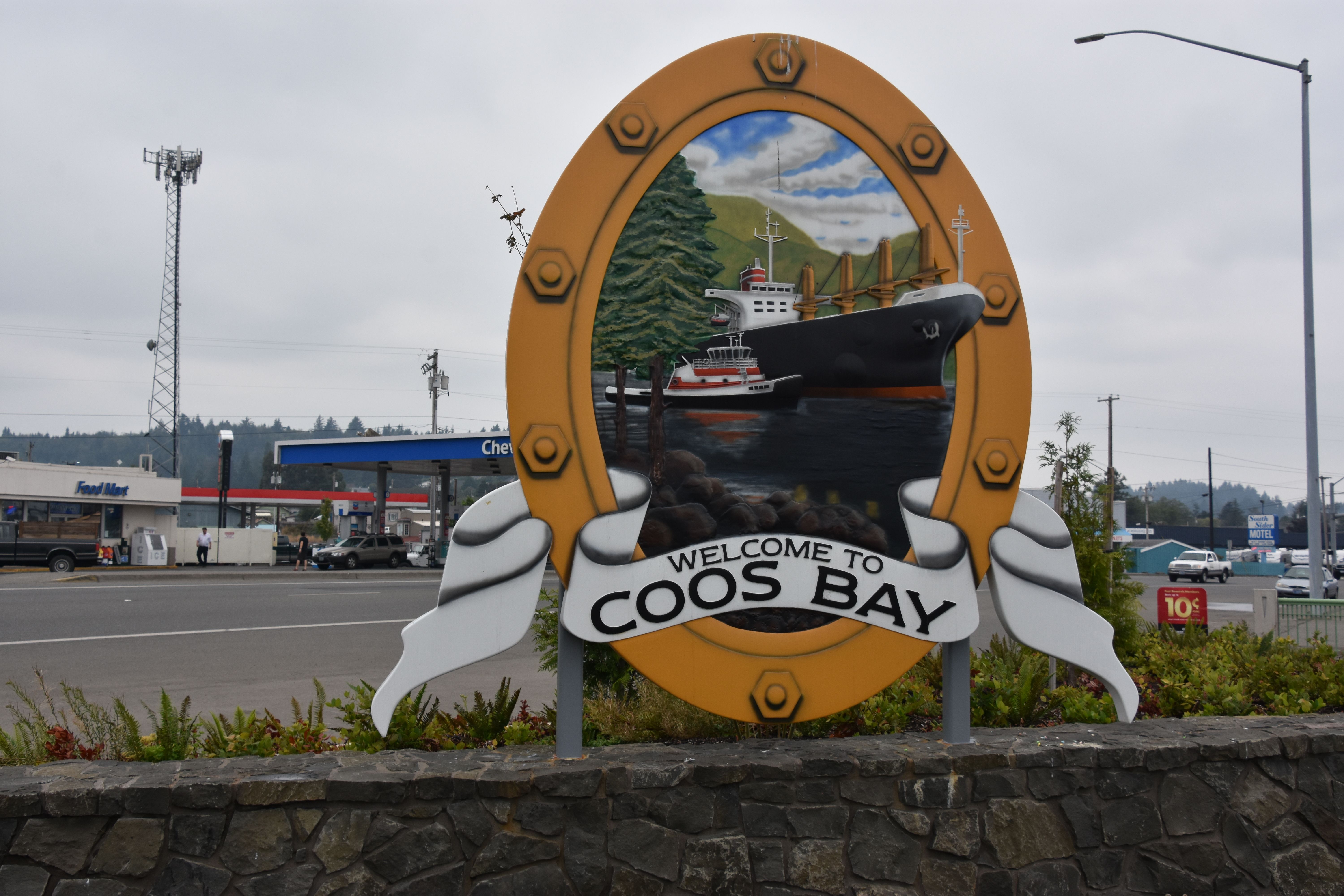 Coos Bay, Oregon - welcome board