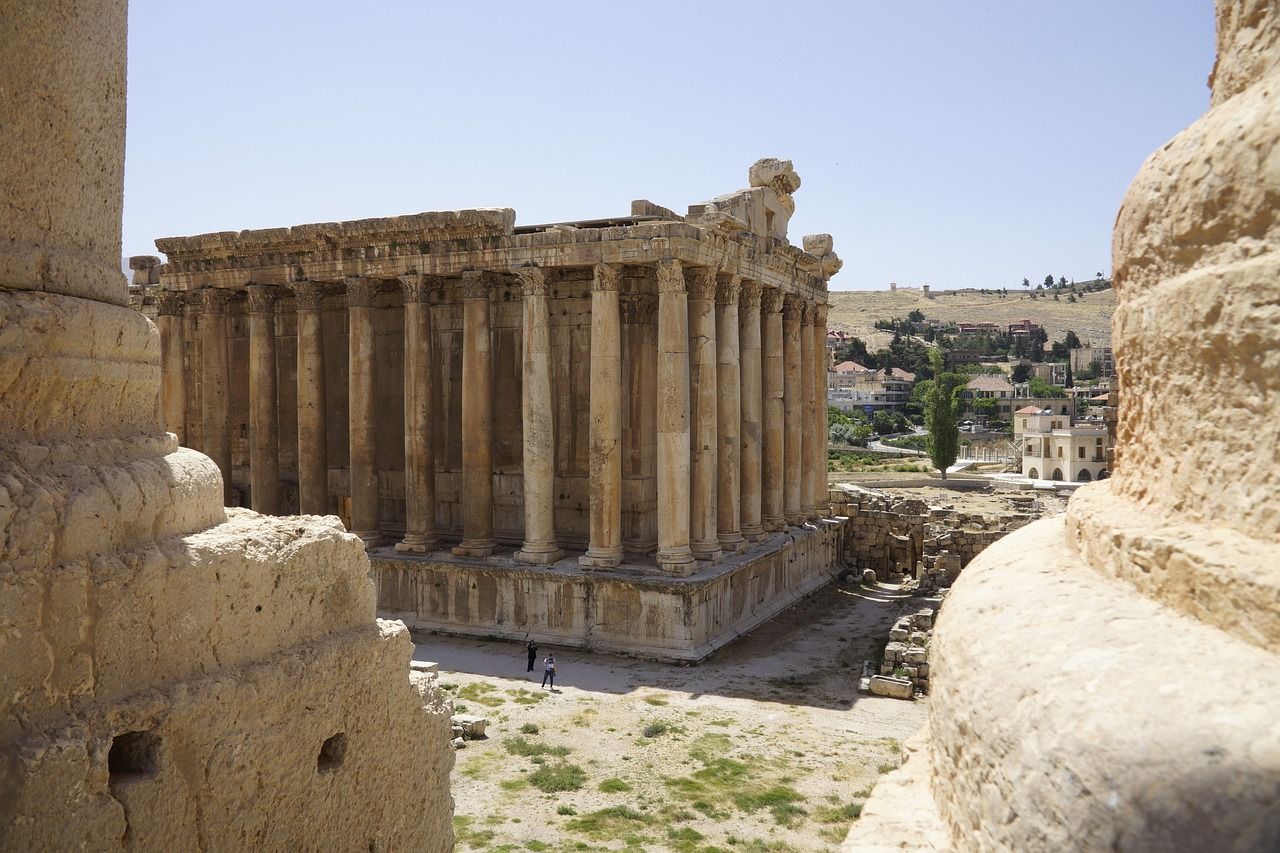 Temple of Bacchus Roman Ruin Lebanon