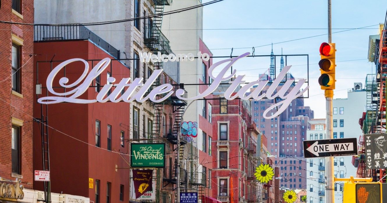 The busy streets of Little Italy, New York City