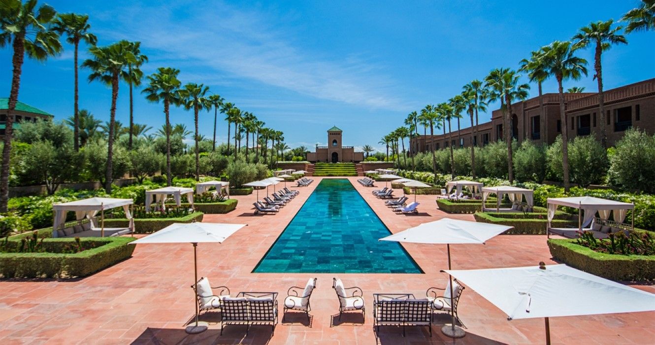 View from luxury resort in Marrakesh, Morocco