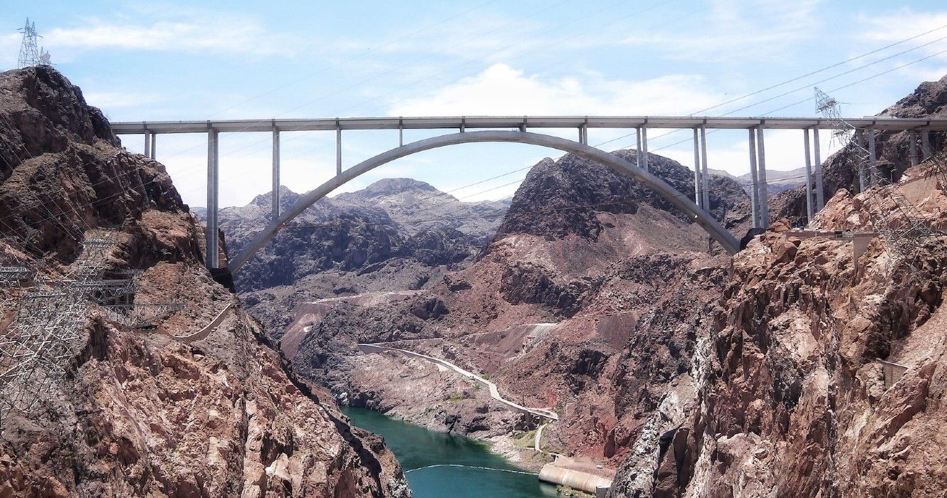 View of Hoover Dam bypass in Boulder City NV
