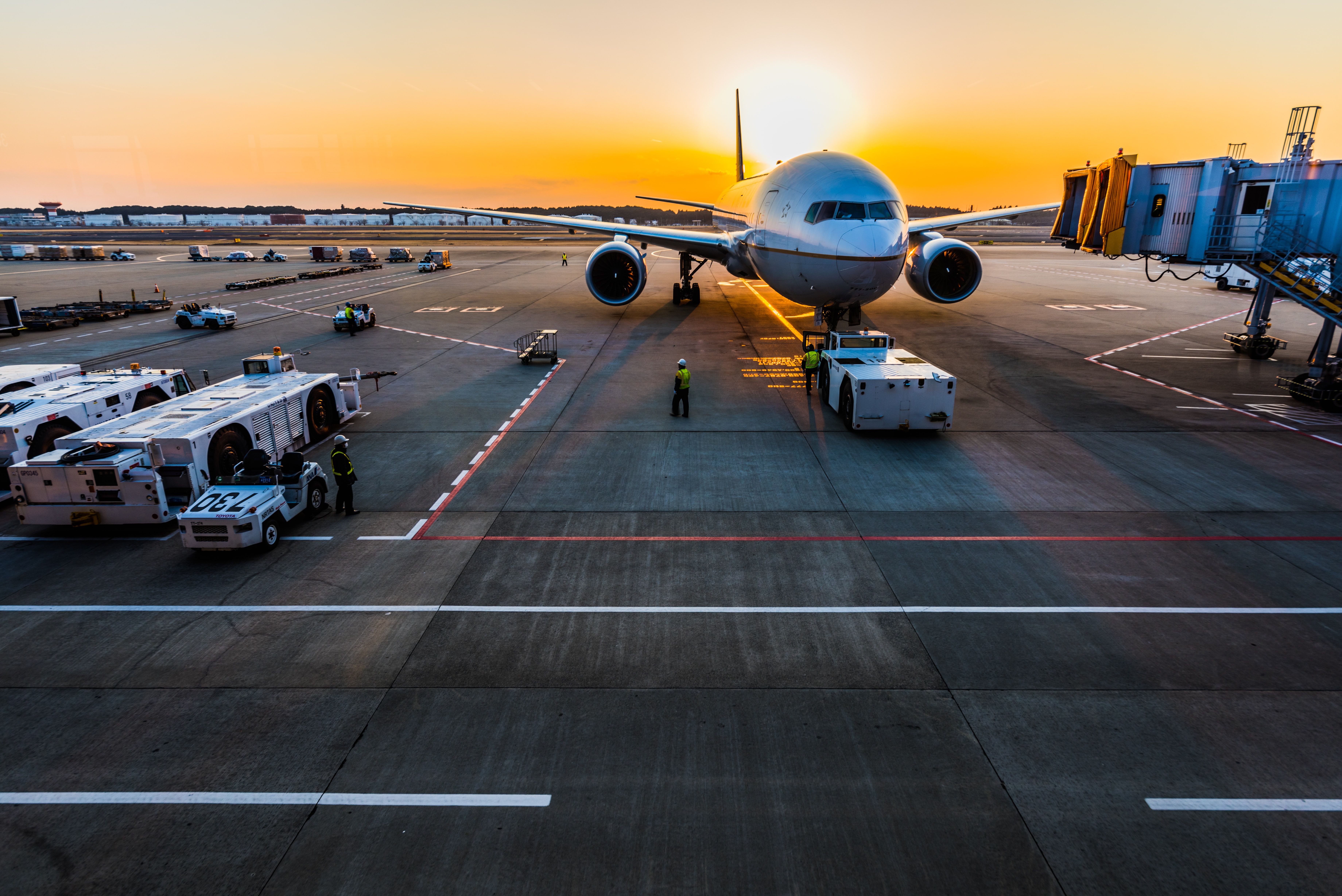 Airport with an airport parked