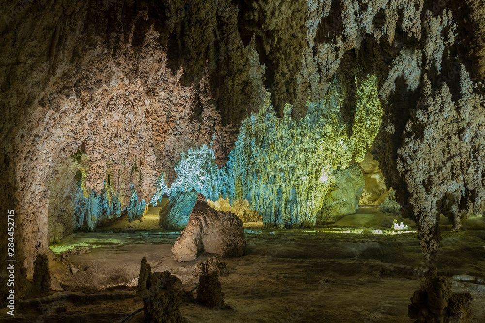 Inside the colorful caverns at Carlsbad Caverns National Park