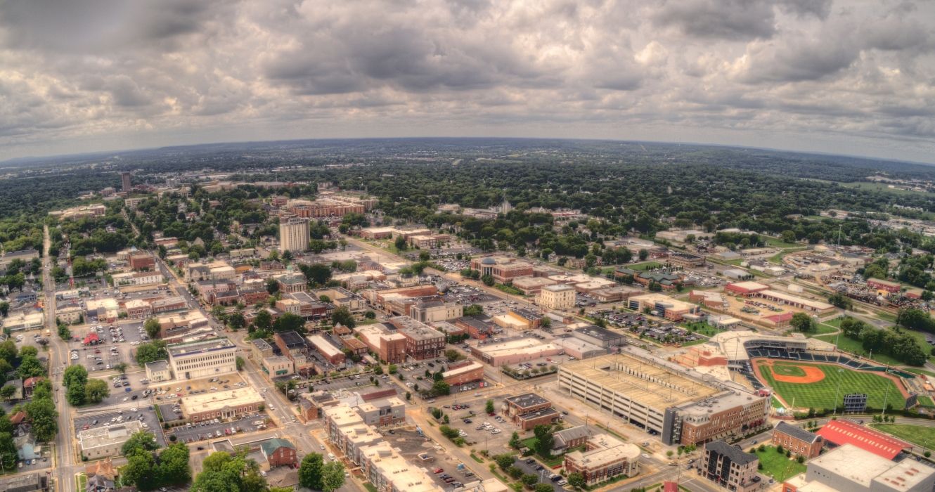 Aerial view of Bowling Green Kentucky