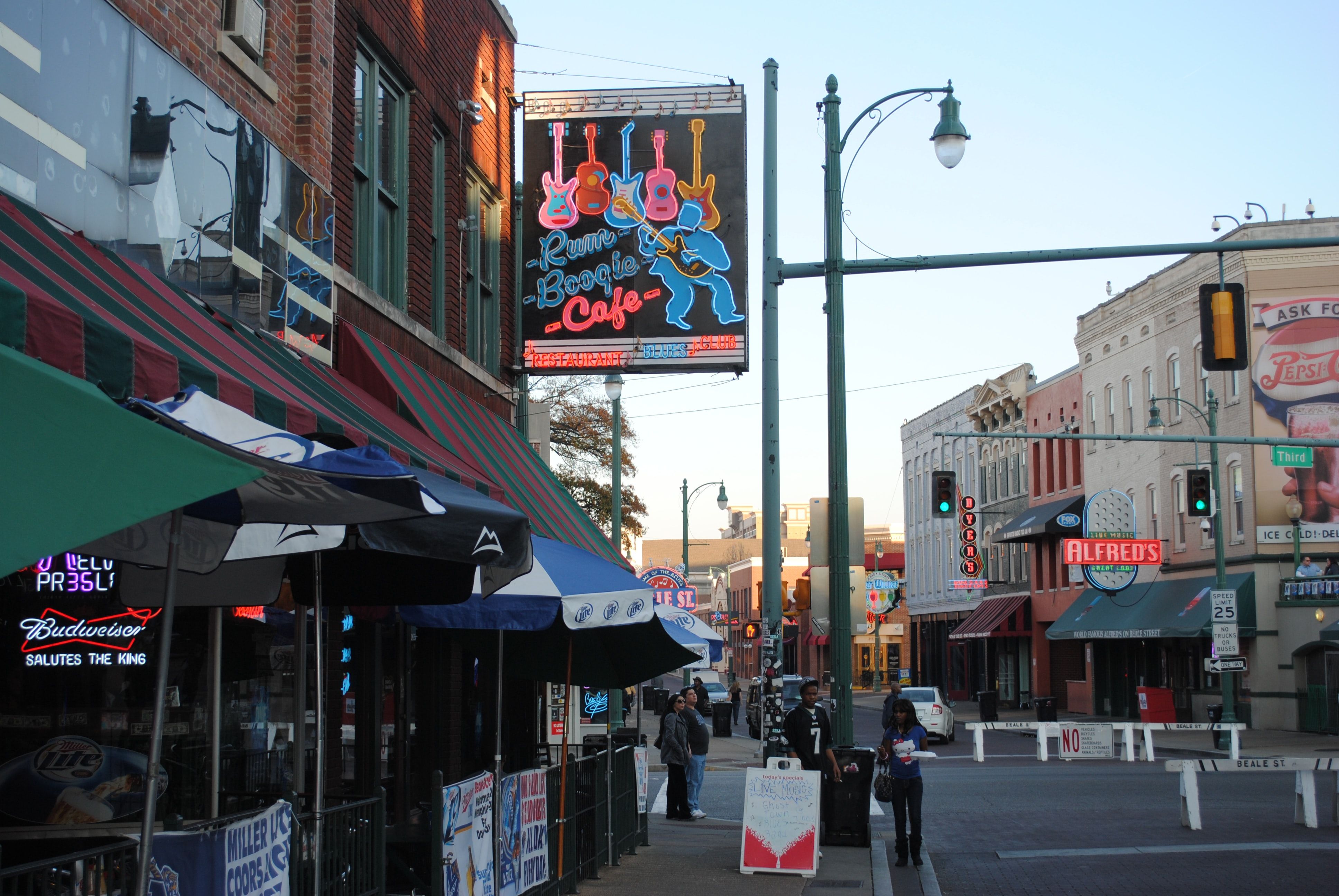 Beale street during the day