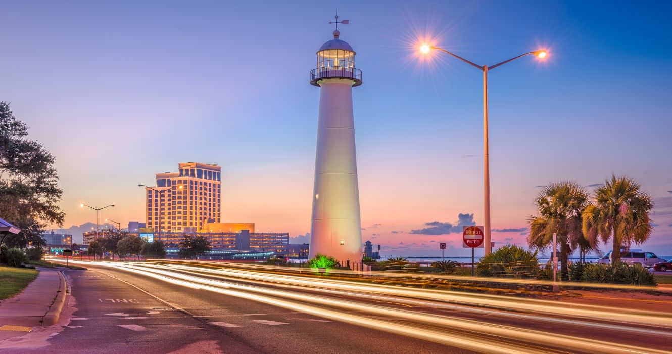 Biloxi Mississippi view of lighthouse