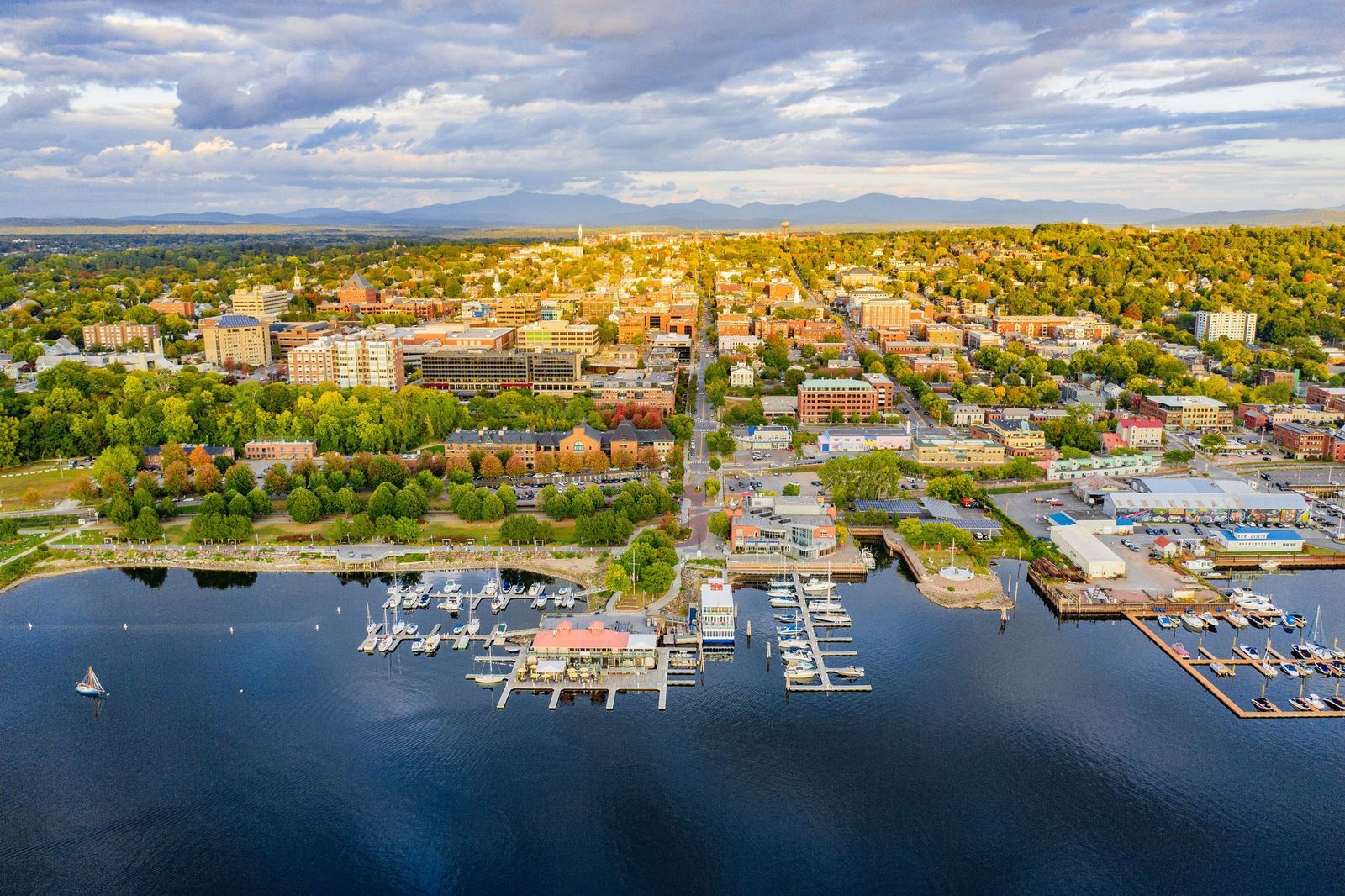 An aerial view of Burlington