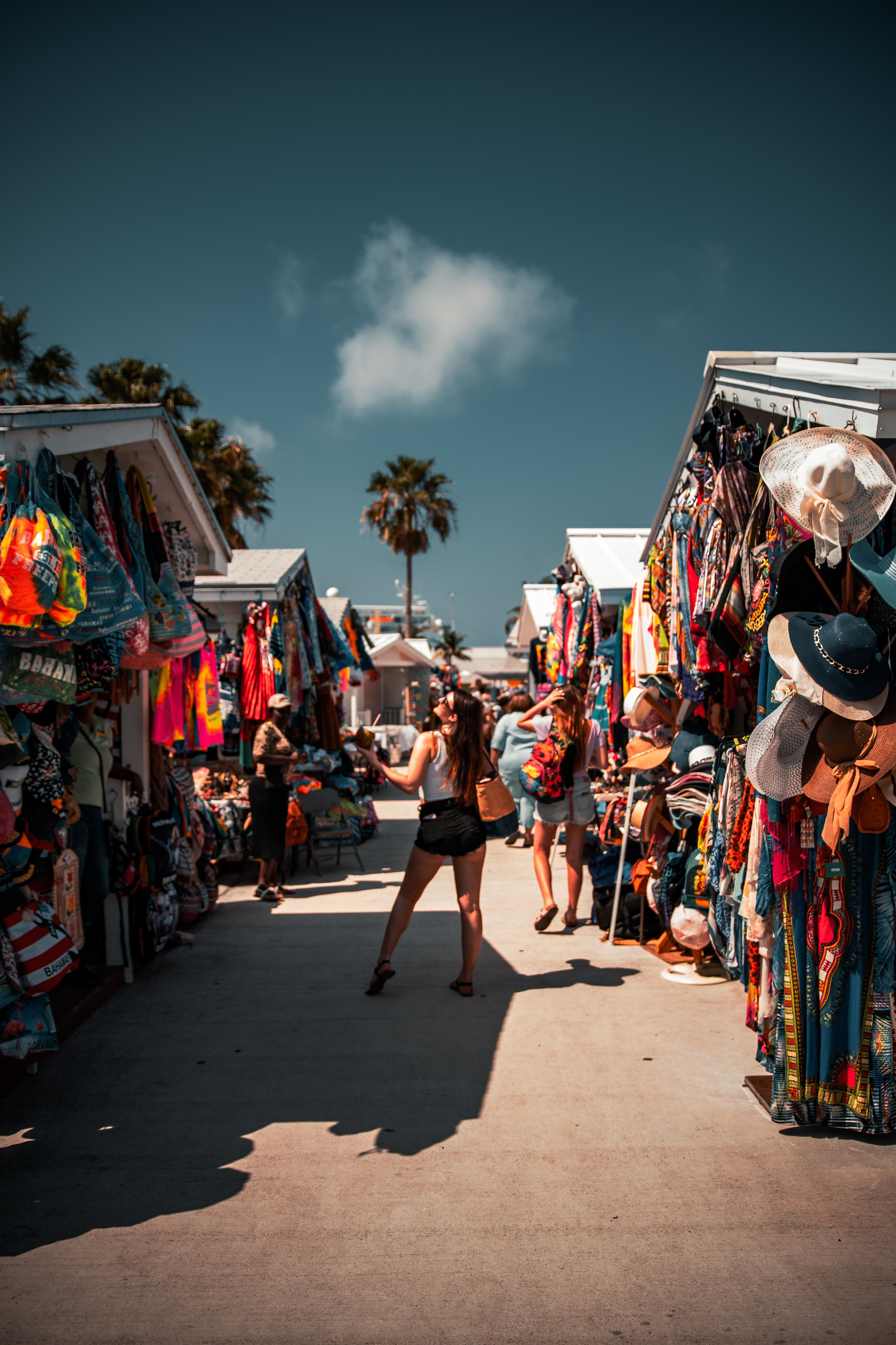 Photo of lady shopping in Freeport Bahamas