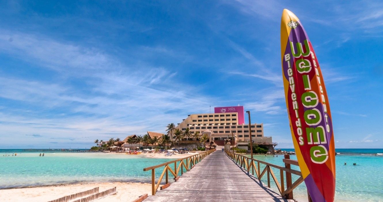 Entrance of Mia Reef Isla Mujeres Resort in Isla Mujeres, Mexico