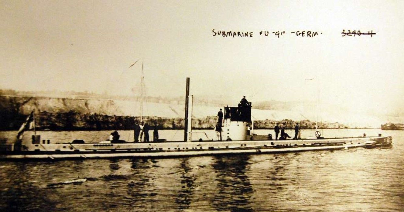 German Submarine, U9, WWI