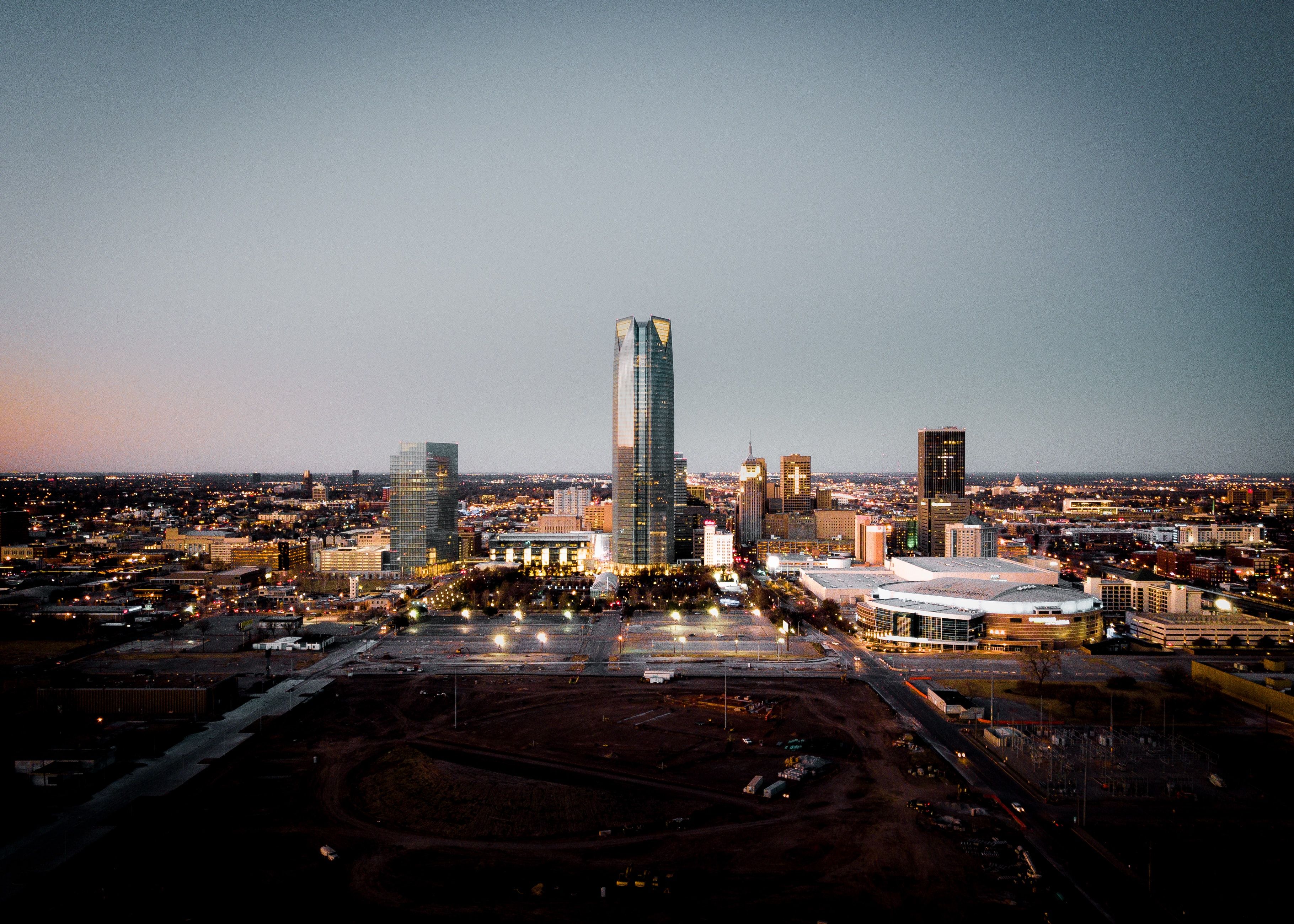 Oklahoma City in Oklahoma at Dawn 