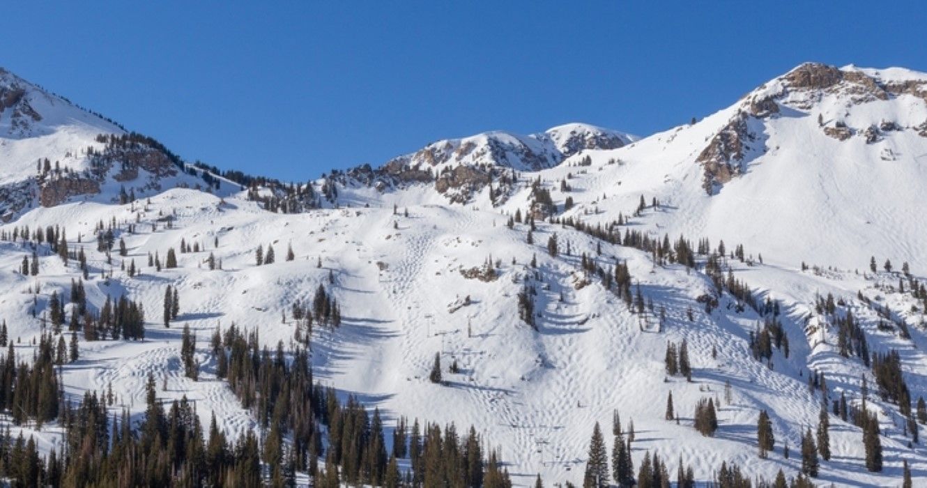 Little Cottonwood Canyon in Alta, Utah, a destination for alpine skiing