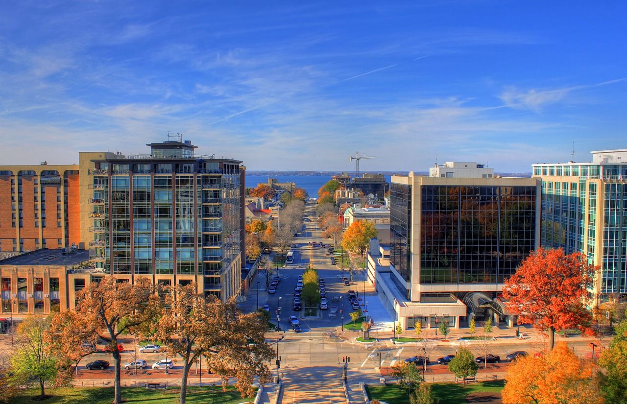 A section of Madison, Wisconsin