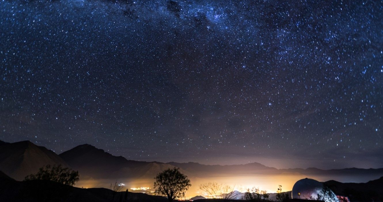 Milky Way view over the Elqui Valley in Chile