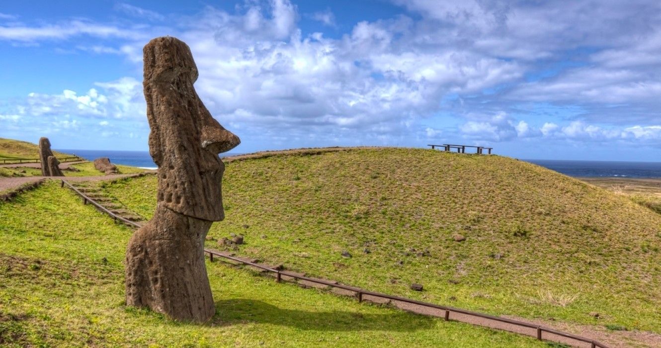 Moai on Easter Island in Rapa Nui, Chile