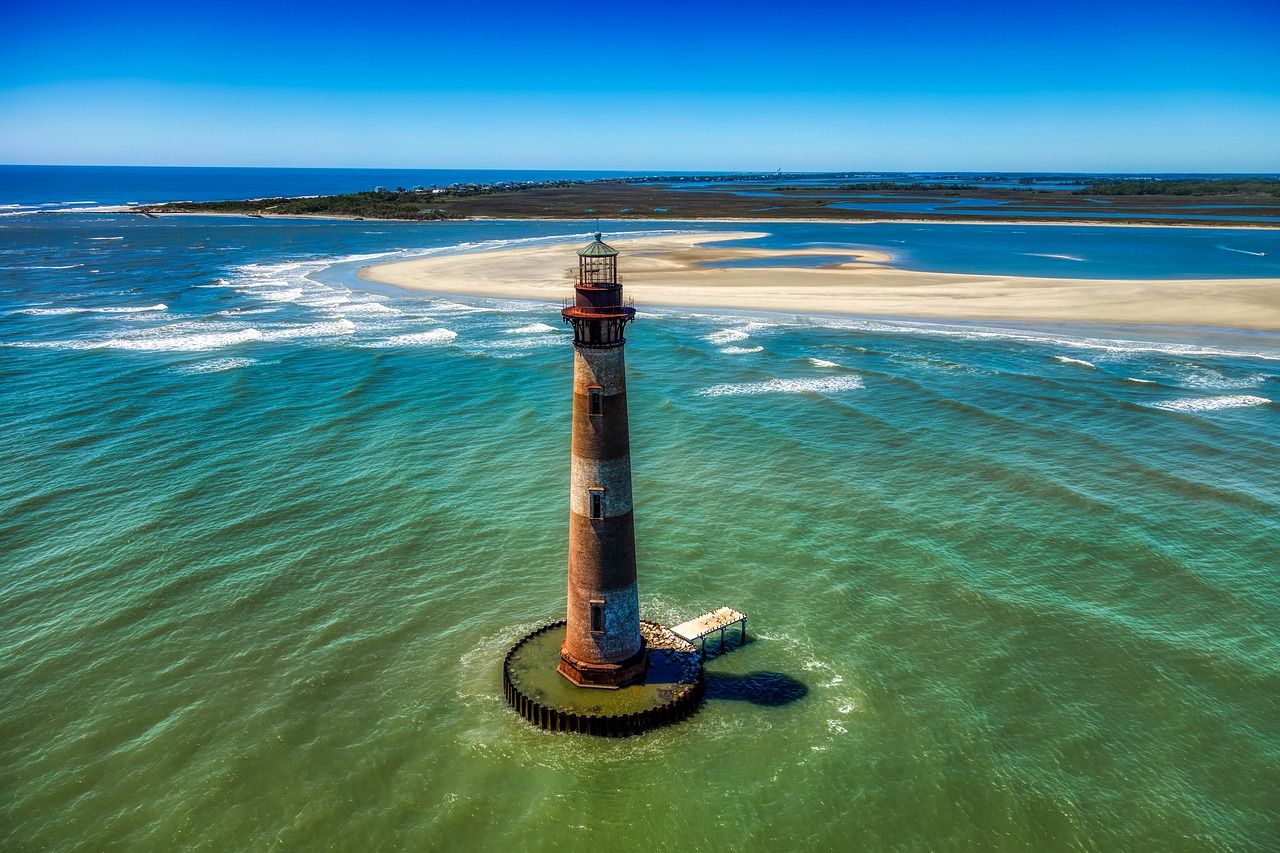 View of Morris Island Lighthouse, Charleston