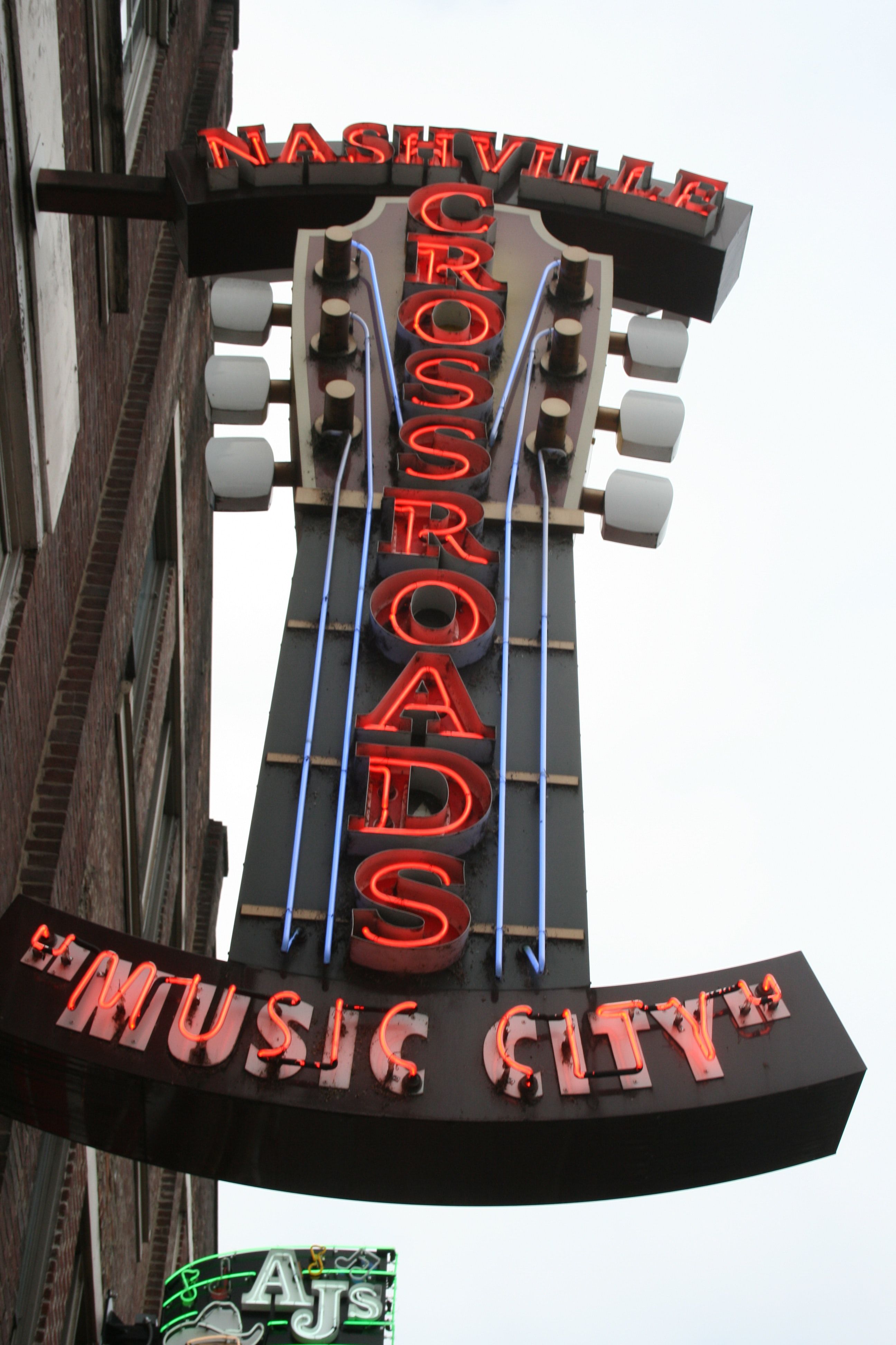 Signs along the streets of Music City in Nashville, Tennessee