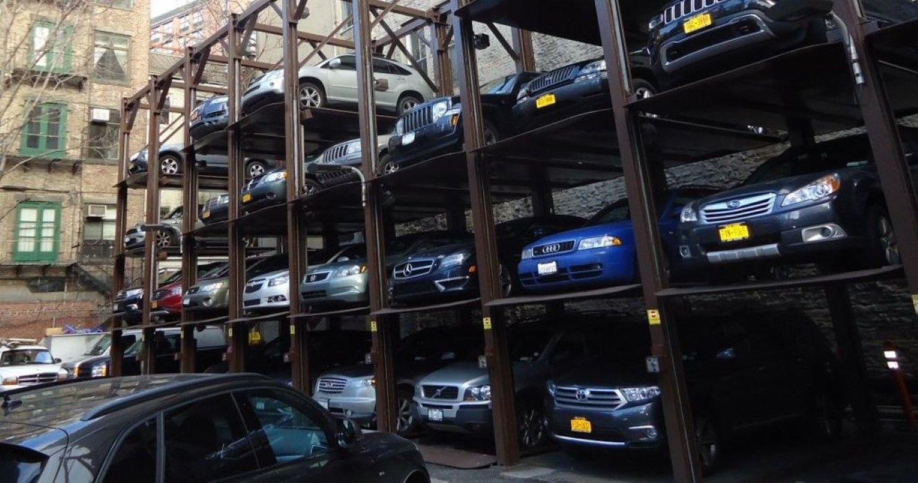 New York City parking lot structure for cars