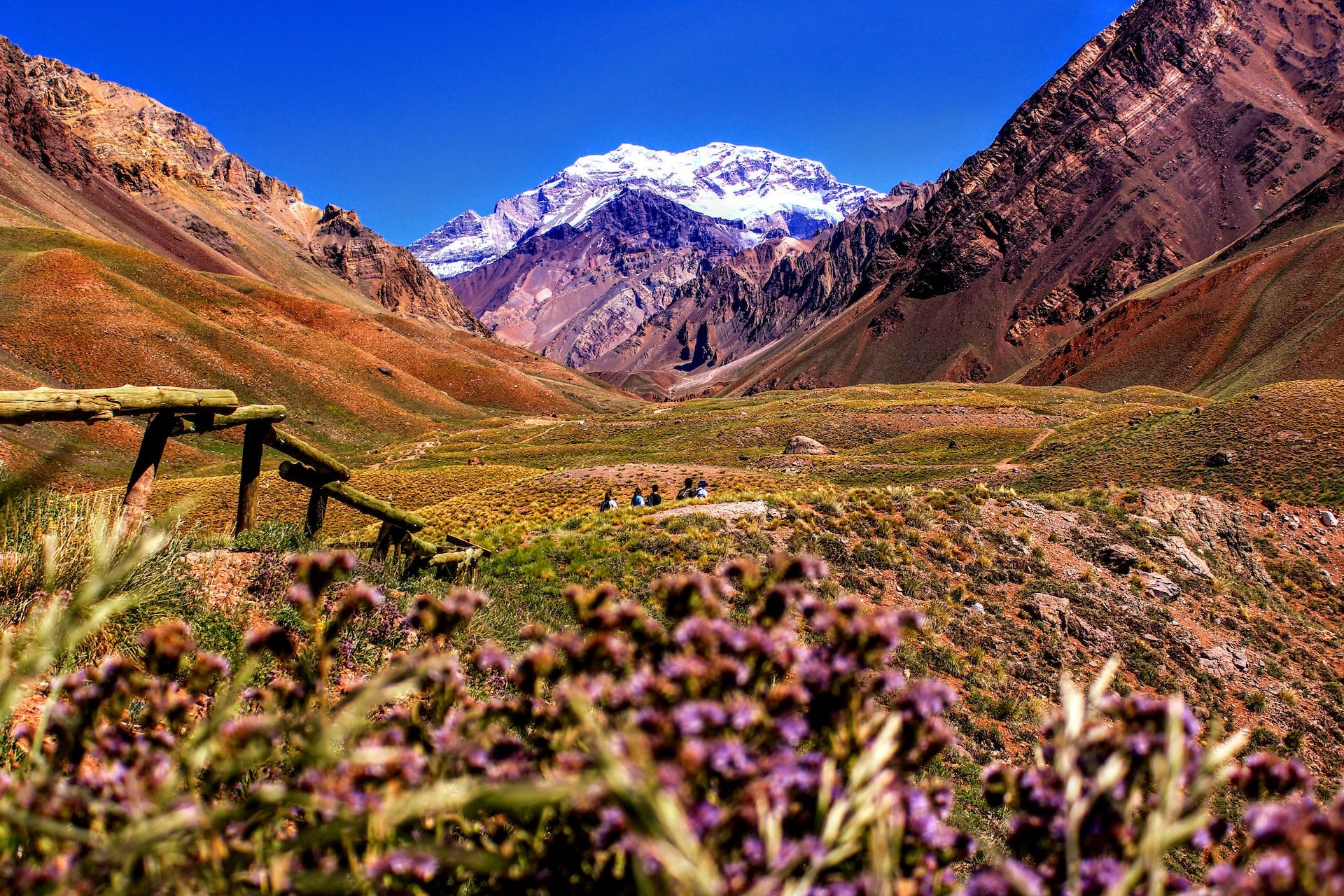 The ACONCAGUA mountain shot from aconcagua park