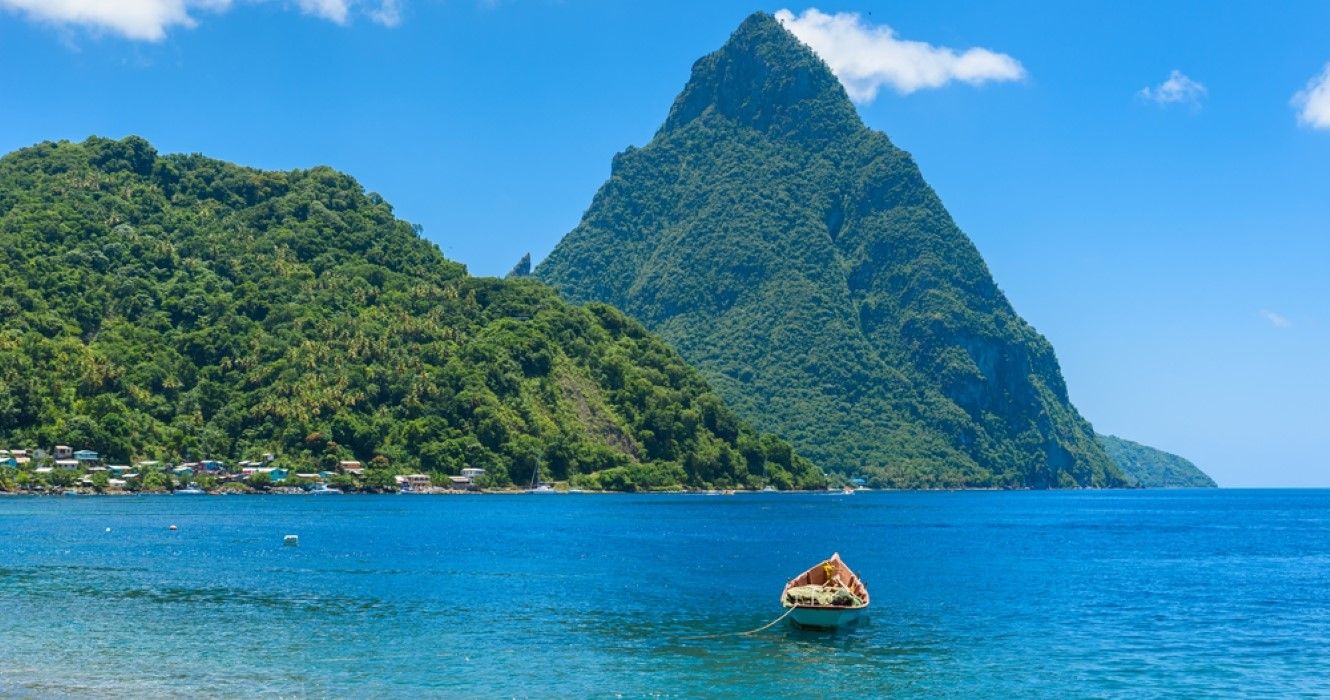 Paradise beach at Soufriere Bay in St Lucia
