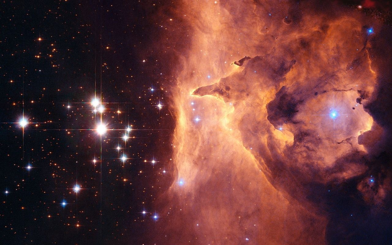 An example of a dazzling open star cluster.