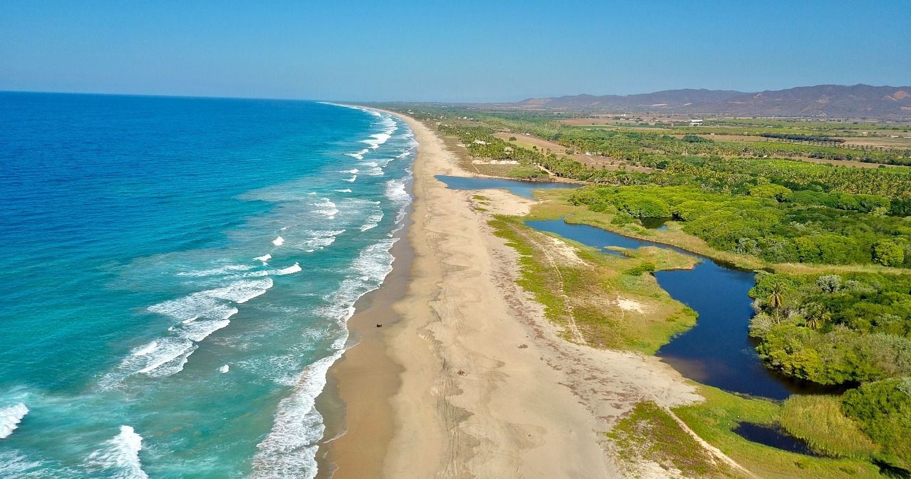 The beach in Puerto Escondido, Oaxaca Mexico