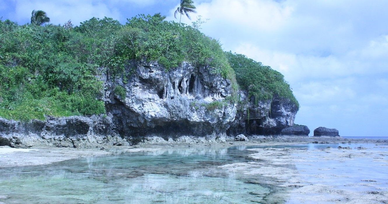 Rockpools and cliff at Niue