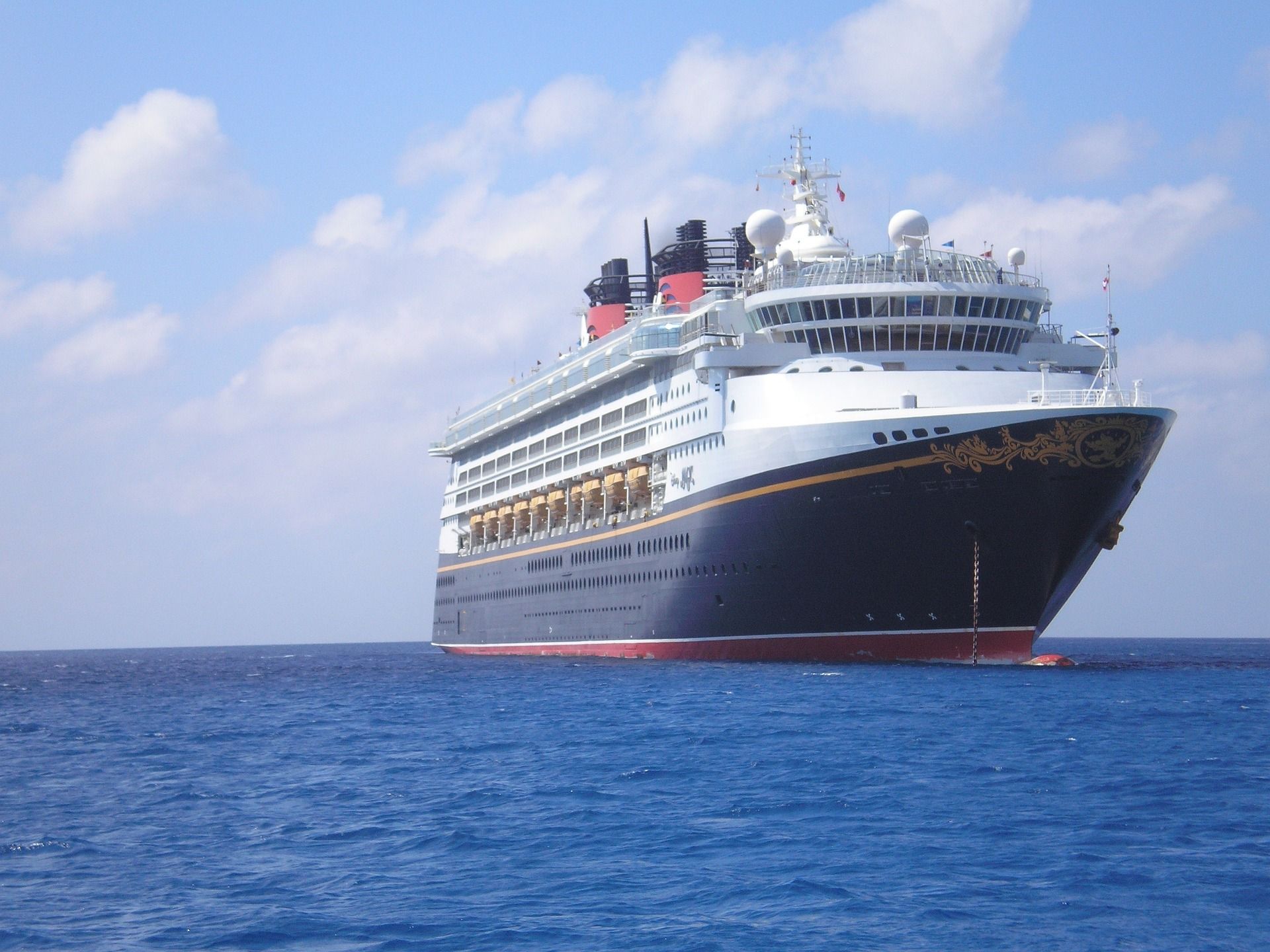Disney cruise line ship near the cayman islands